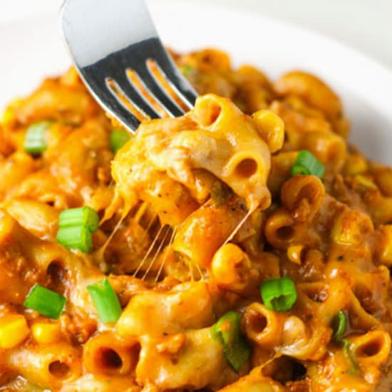 Vegetarian Chili Mac n Cheese