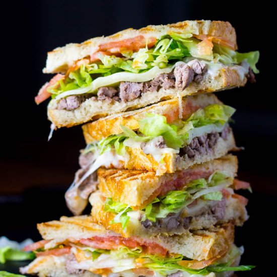 Philly Cheesesteak Panini