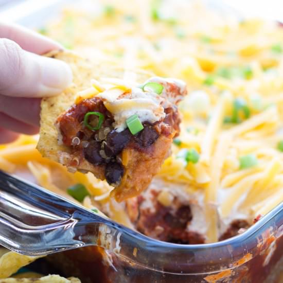 Healthy Quinoa Seven Layer Dip