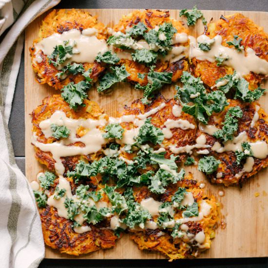 Sweet Potato + Apple Latkes