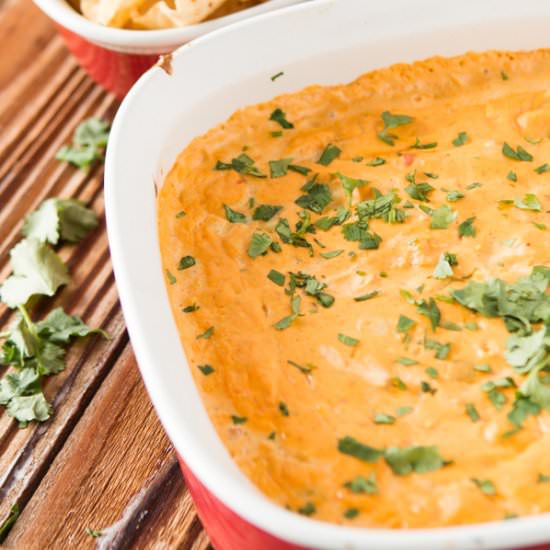 Cheesy Chicken Tortilla Dip