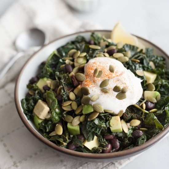 Greens and Black Beans