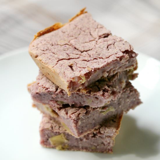 Vanilla Rhubarb Yogurt Cornbread