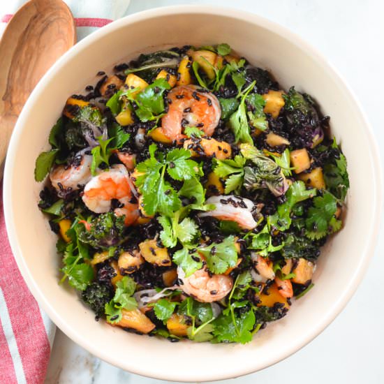 Asian Shrimp and Black Rice Salad