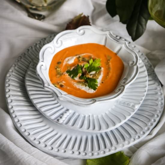 Vegan Curried Cauliflower Soup