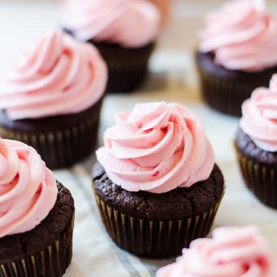 Blood Orange Chocolate Cupcakes