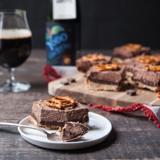 Chocolate Stout Truffle Mousse Bars