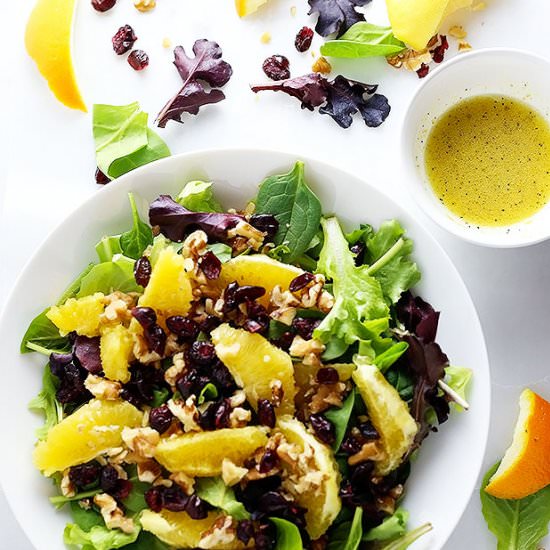 Easy Walnut Cranberry Orange Salad
