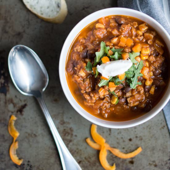 Southwestern Turkey Chili