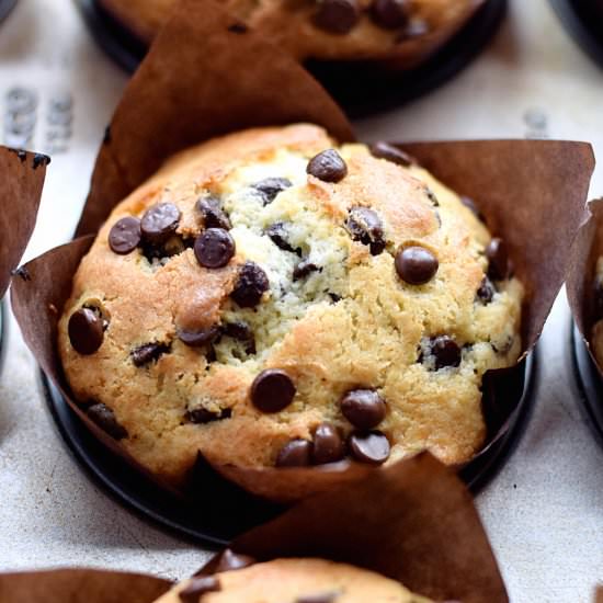 Amazing Chocolate Chip Muffins