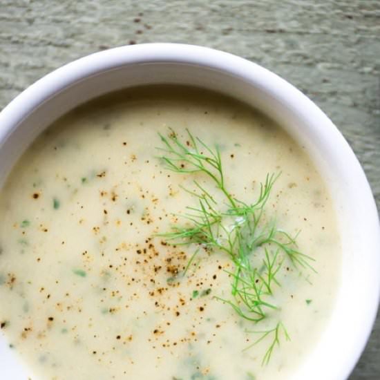 Creamy Potato Soup with Parsley