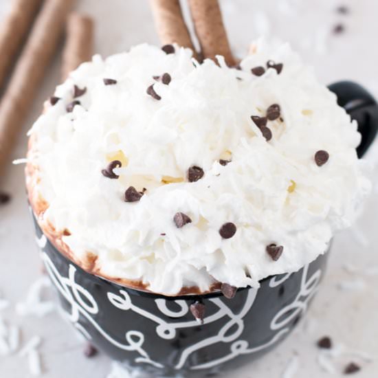 Boozy Coconut Hot Chocolate