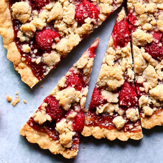 Raspberry Amaretto Cookie Bars