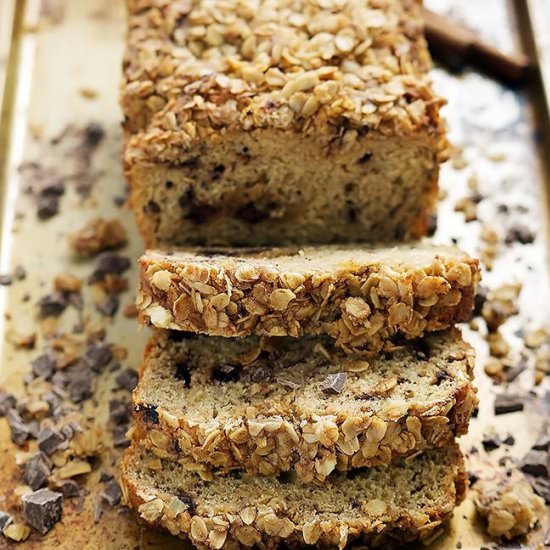 Dark Chocolate Chunk Banana Bread