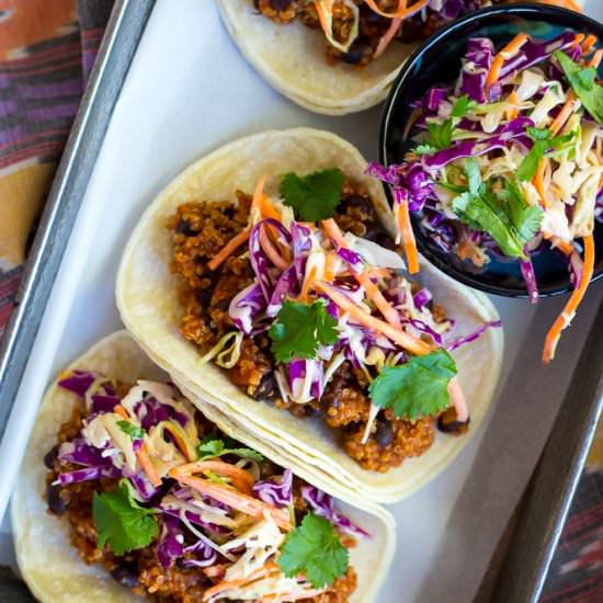 BBQ Black Bean & Quinoa Tacos