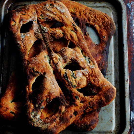 Fenugreek and Carom Fougasse