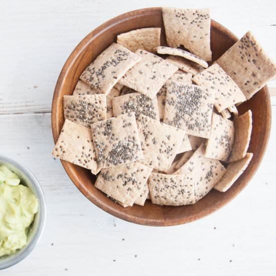 Spelt Chia Crackers