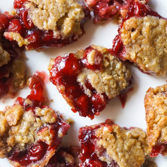 Oatmeal Cookie Cherry Bars