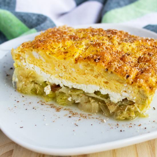 Leeks Ginger Egg Bake