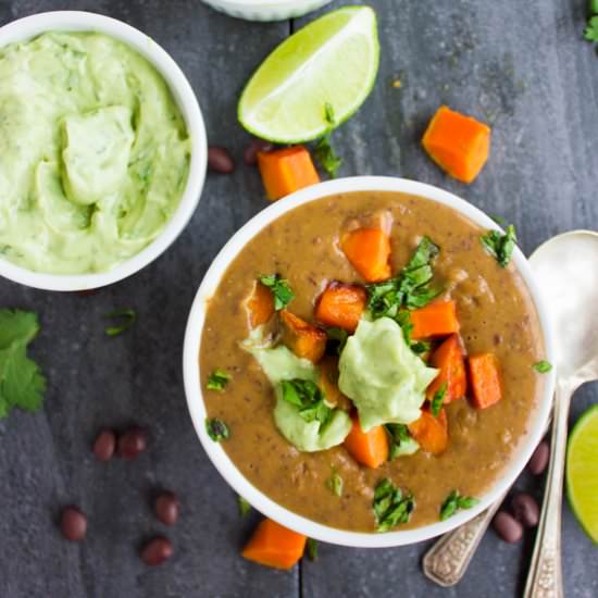 Sweet Potato Black Bean Soup