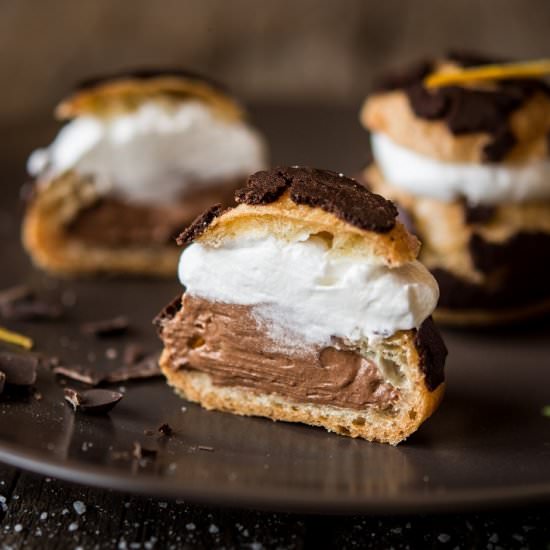 Orange Chocolate Profiteroles