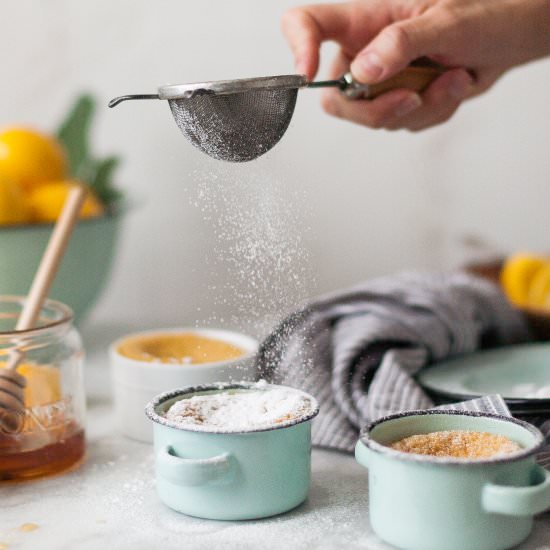 Meyer Lemon Pudding Cakes