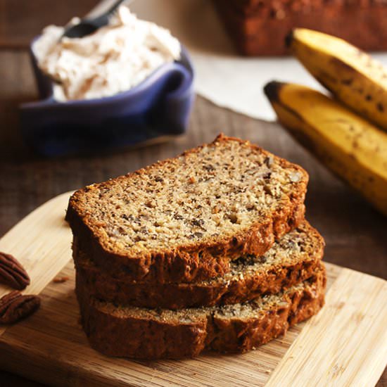 Bourbon Pecan Banana Bread