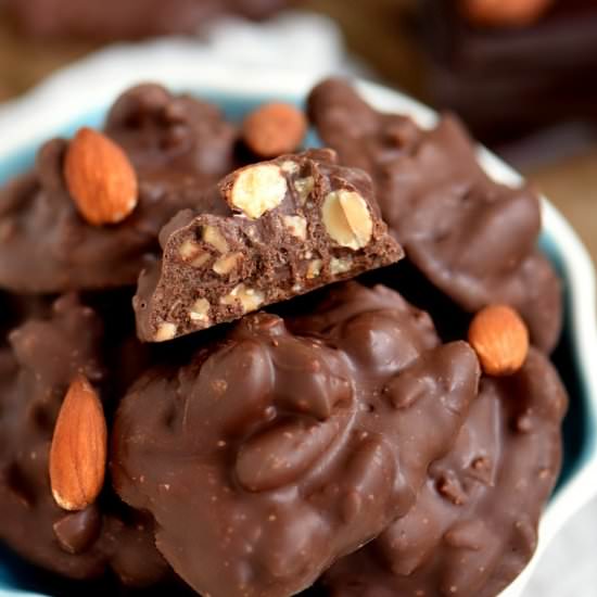 Chocolate Toffee Almond Clusters