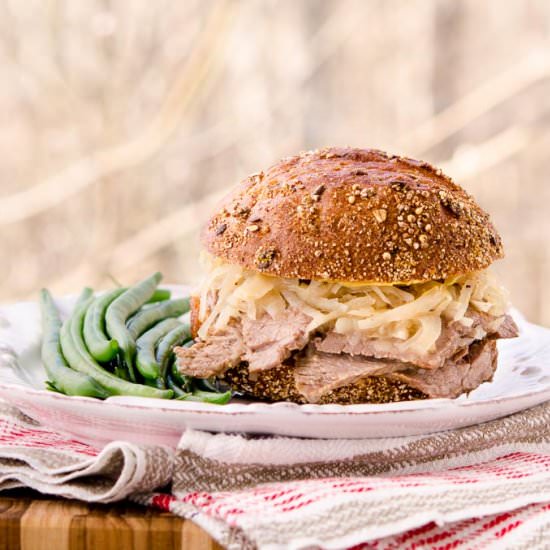 Sauerkraut Brisket Sandwich