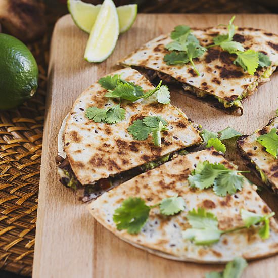 Black Bean & Avocado Quesadillas