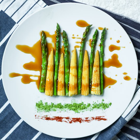 Corn and Asparagus Soldiers