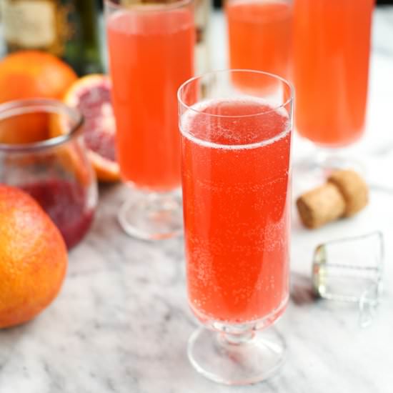 Blood Orange Mimosa with St. Germai