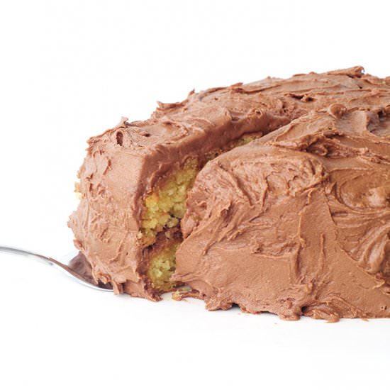 Yellow Cake with Nutella Frosting