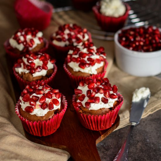 Allspice Muffins with Pomegranate