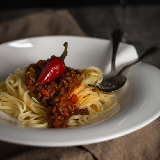 Hot Chili Pepper Bolognese