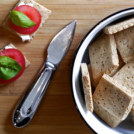 Amaranth and Parmesan Crackers