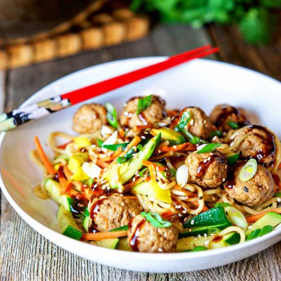 Pork Meatballs with Vegetables