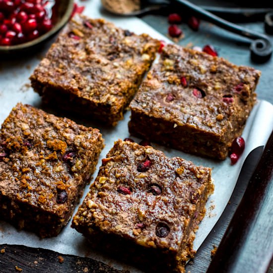 Chocolate Pomegranate Almond Bars