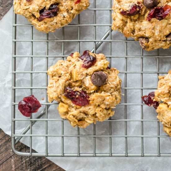 Trail Mix Breakfast Cookies