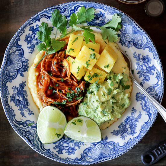 BBQ Pork Polenta Bowls