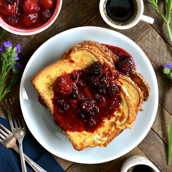 RumChata French Toast with Compote