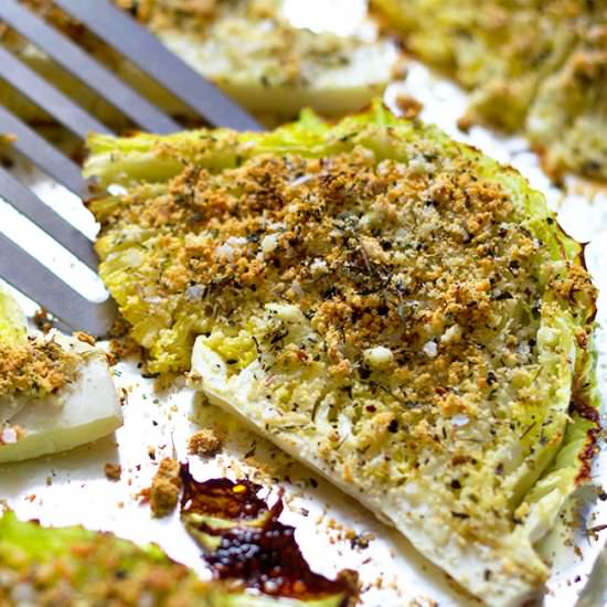 Garlic Parmesan Cabbage Wedges