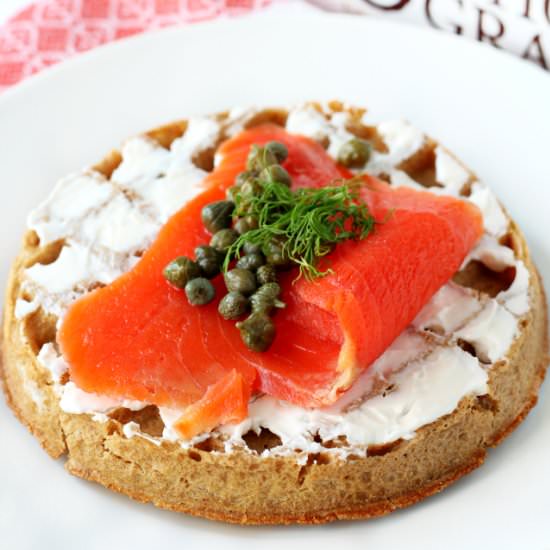 Smoked Salmon Waffle