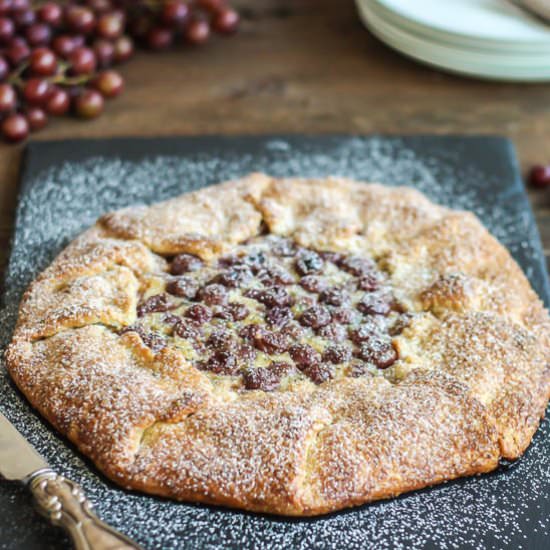 Roasted Grape Crostata