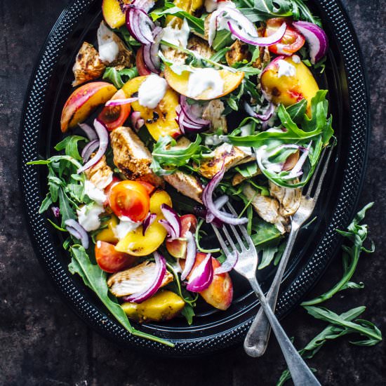 Tandoori Chicken Peach Salad