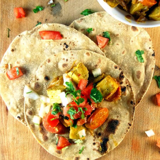 Curry Glazed Carrot Tofu Tacos
