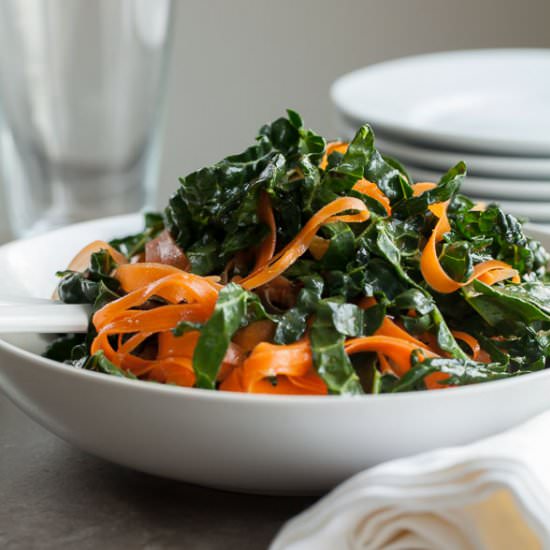 Moroccan Kale and Carrot Salad