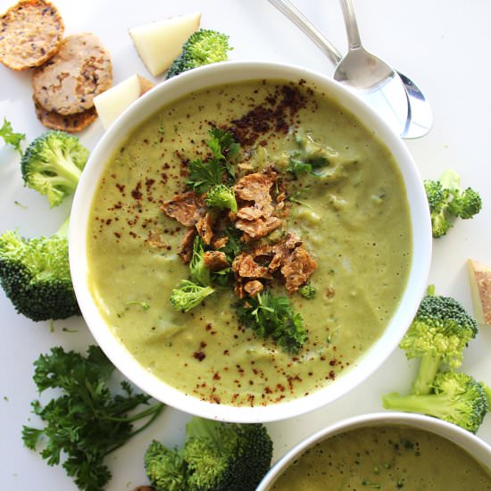 Cheesy Broccoli and Potato Soup