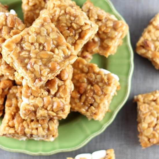 Peanut Butter Rice Krisipie Bars