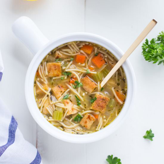 Vegan ‘Chicken’ Noodle Soup